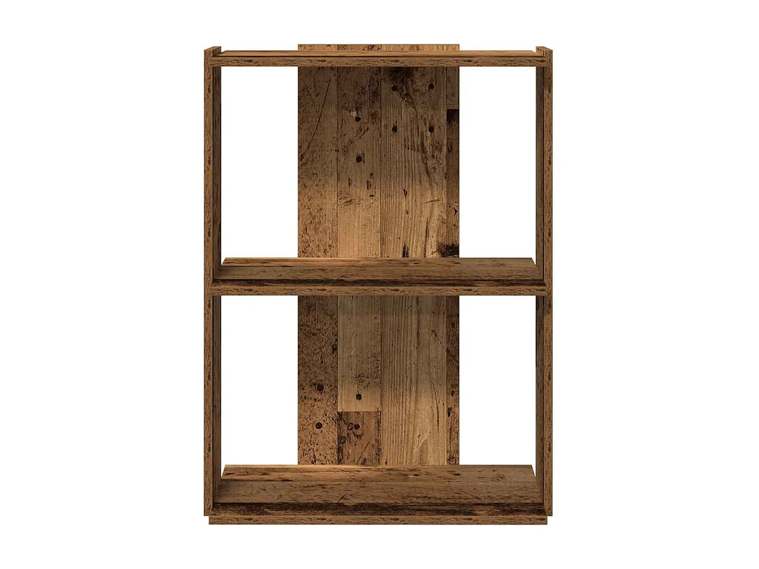 Bibliothèque à 3 niveaux vieux bois 60x30x80 cm bois ingénierie