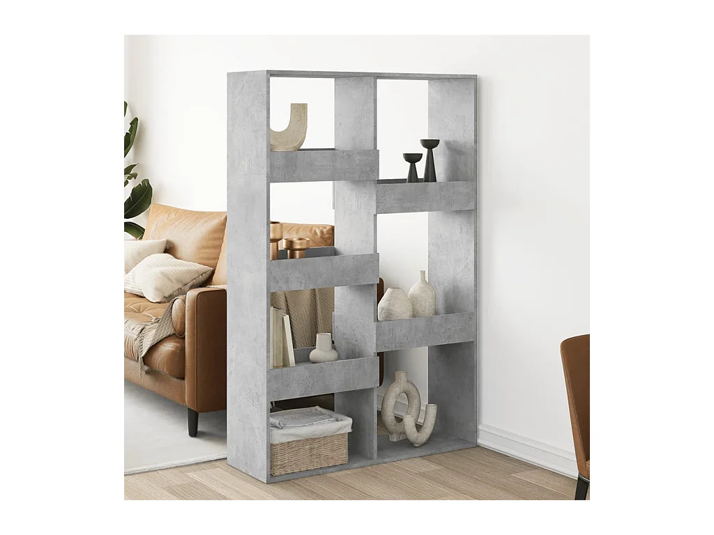 Tabique divisorio de hormigón gris 100x33x155,5cm madera de ingeniería