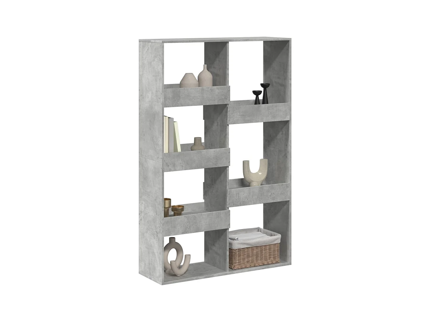 Tabique divisorio de hormigón gris 100x33x155,5cm madera de ingeniería