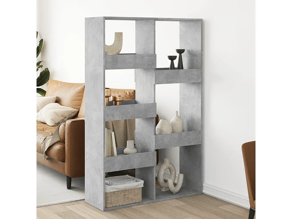 Betongraue Trennwand 100x33x155,5cm Holzwerkstoff