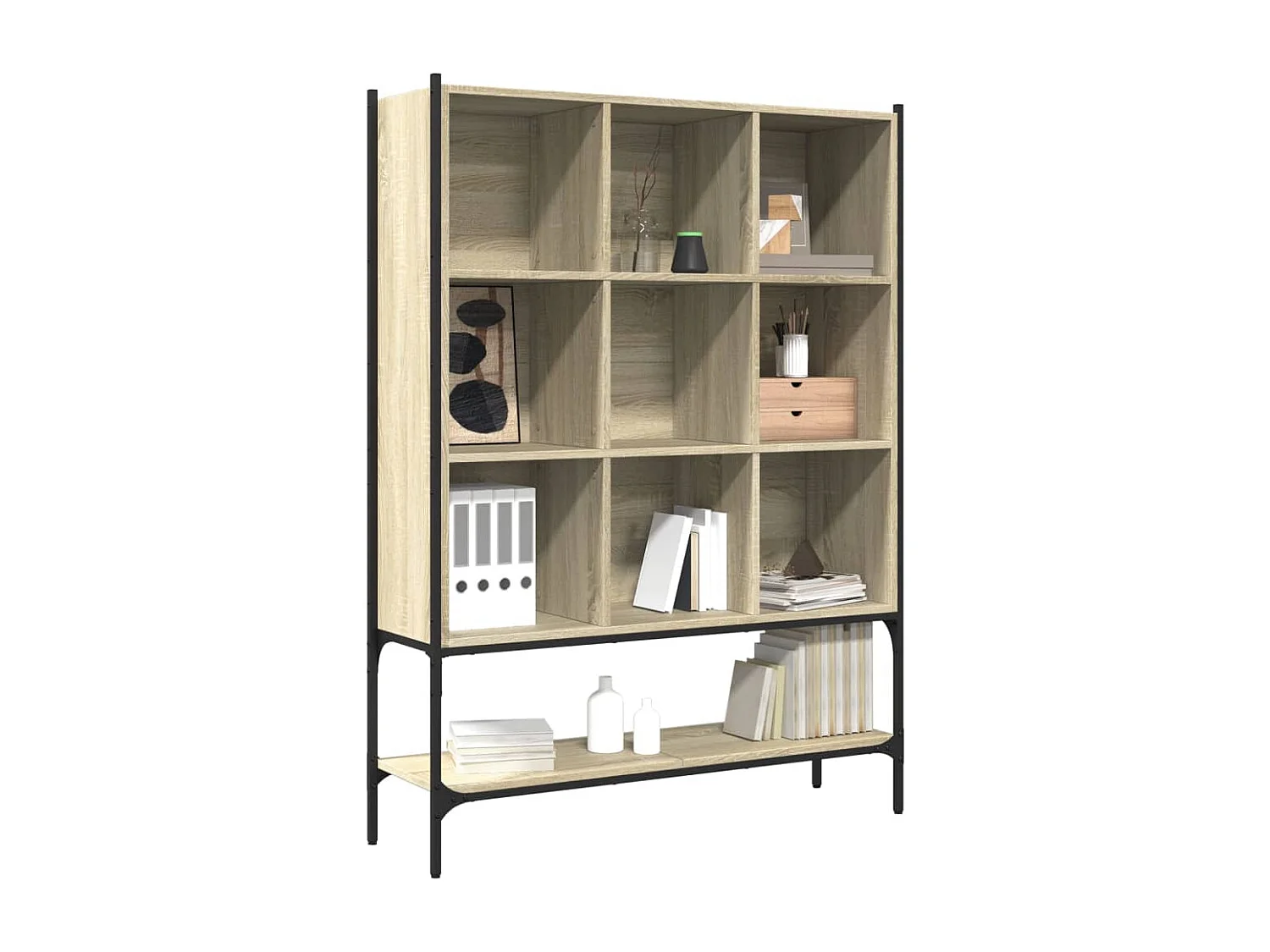 Librería de roble Sonoma 102x30x141,5 cm madera de ingeniería