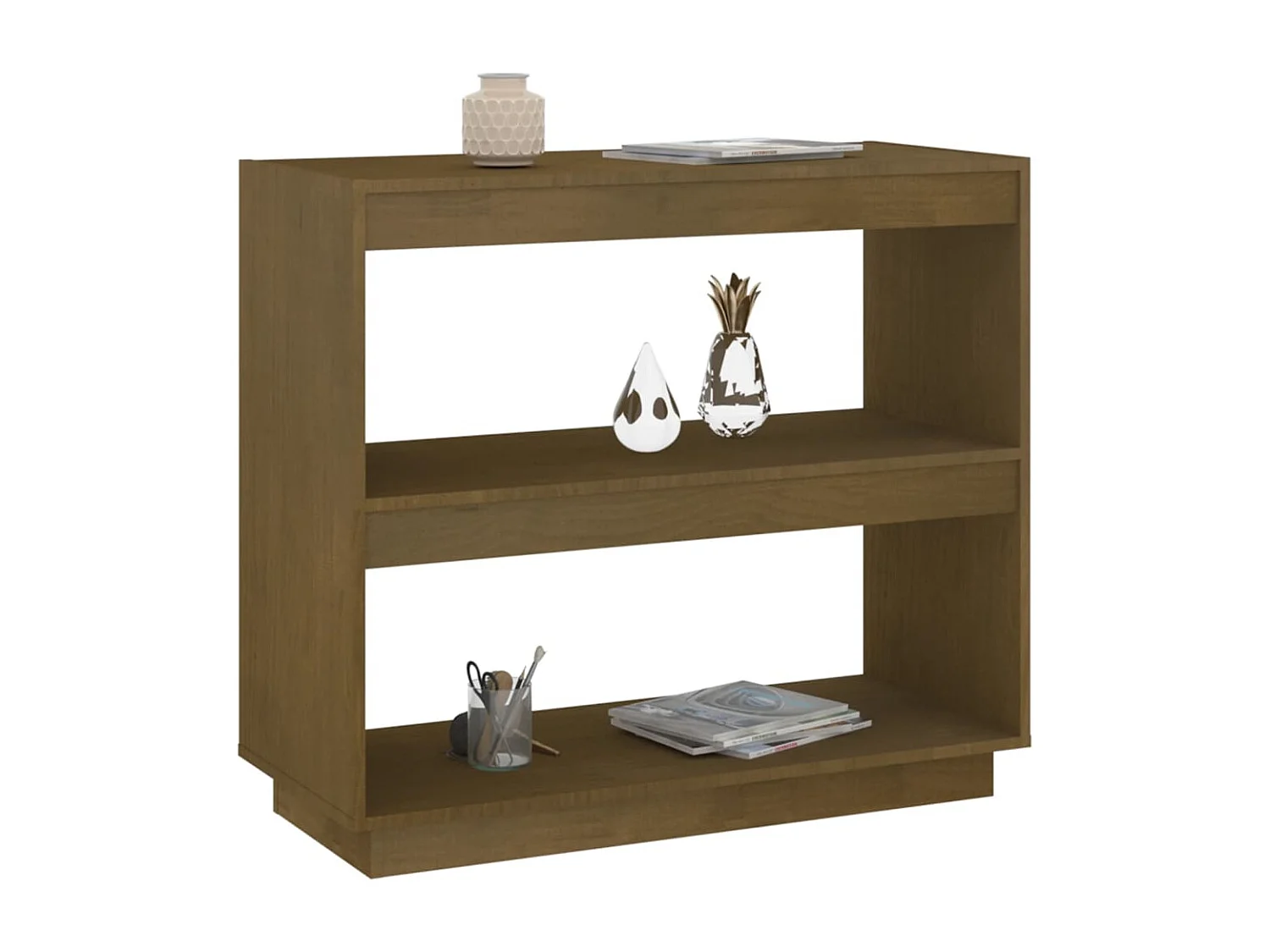 Bibliothèque Marron miel 80x35x71 cm Bois de pin massif