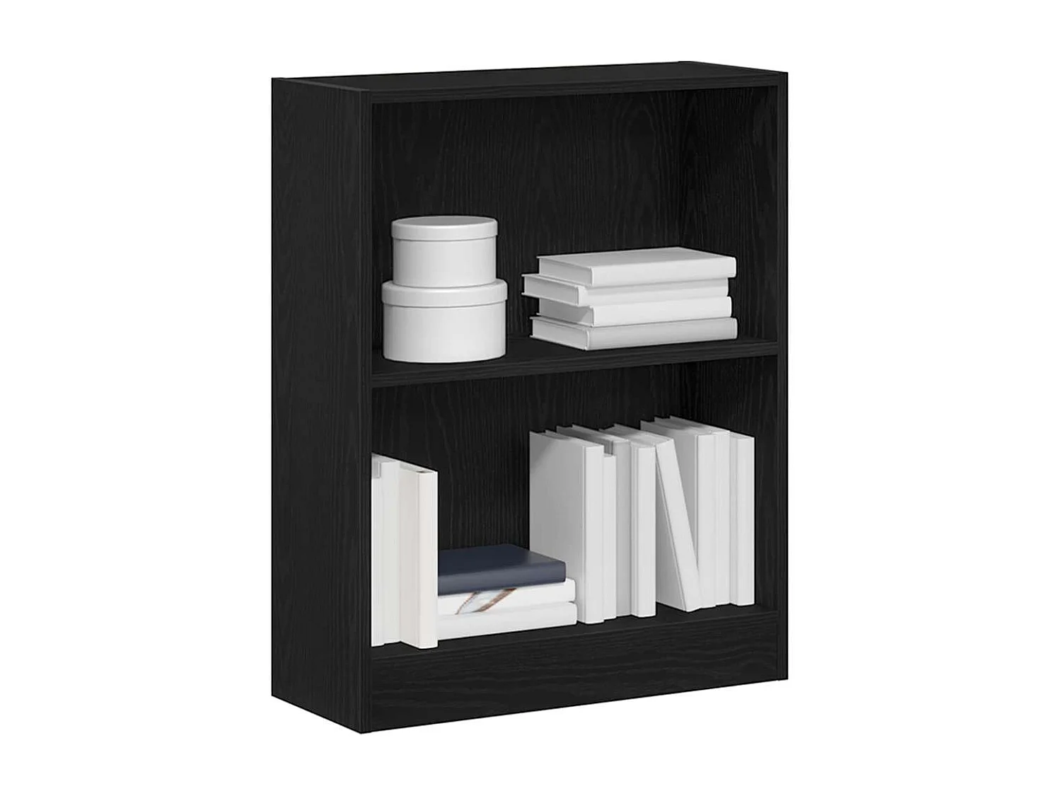 Bibliothèque Noire 60x24x76 cm en bois d'ingénierie