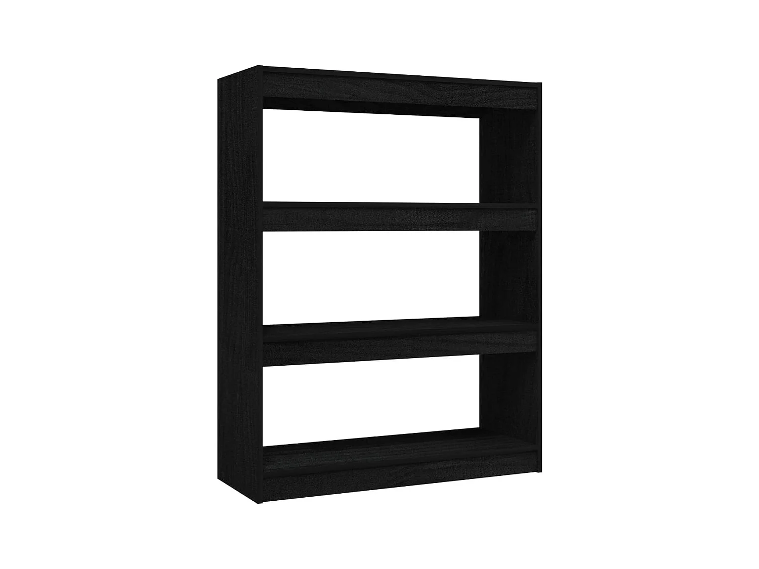 Libreria/Divisorio Nero 100x30x103 cm Pino Massiccio