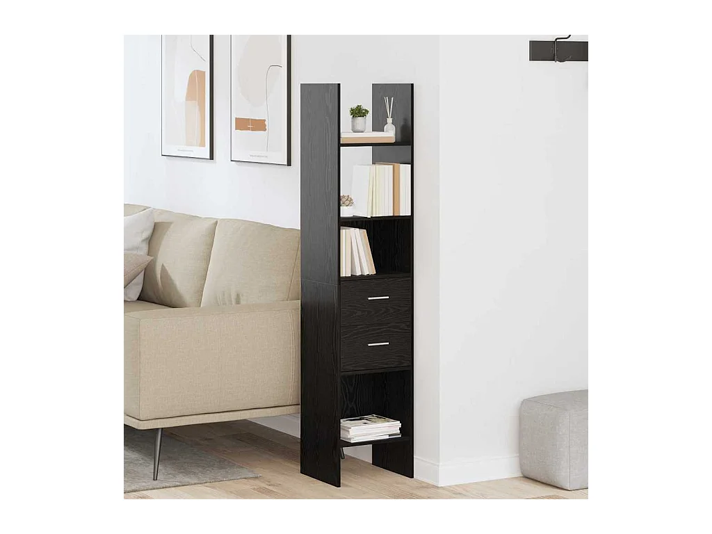 Bibliothèque Chêne noir 40 x 35 x 180 cm Bois d'ingénierie