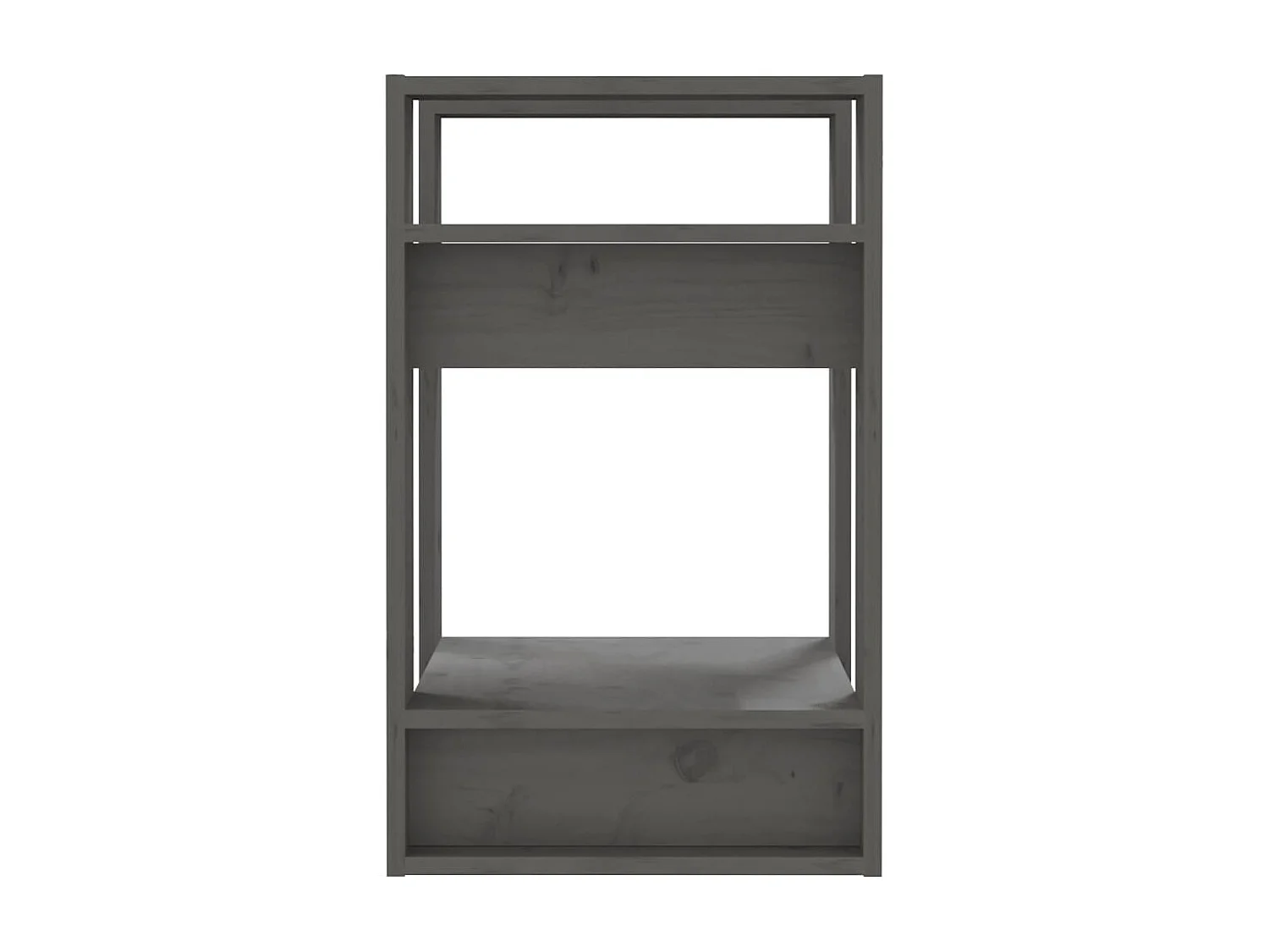 Bibliothèque/Séparateur de pièce Gris 41x35x57 cm Pin solide