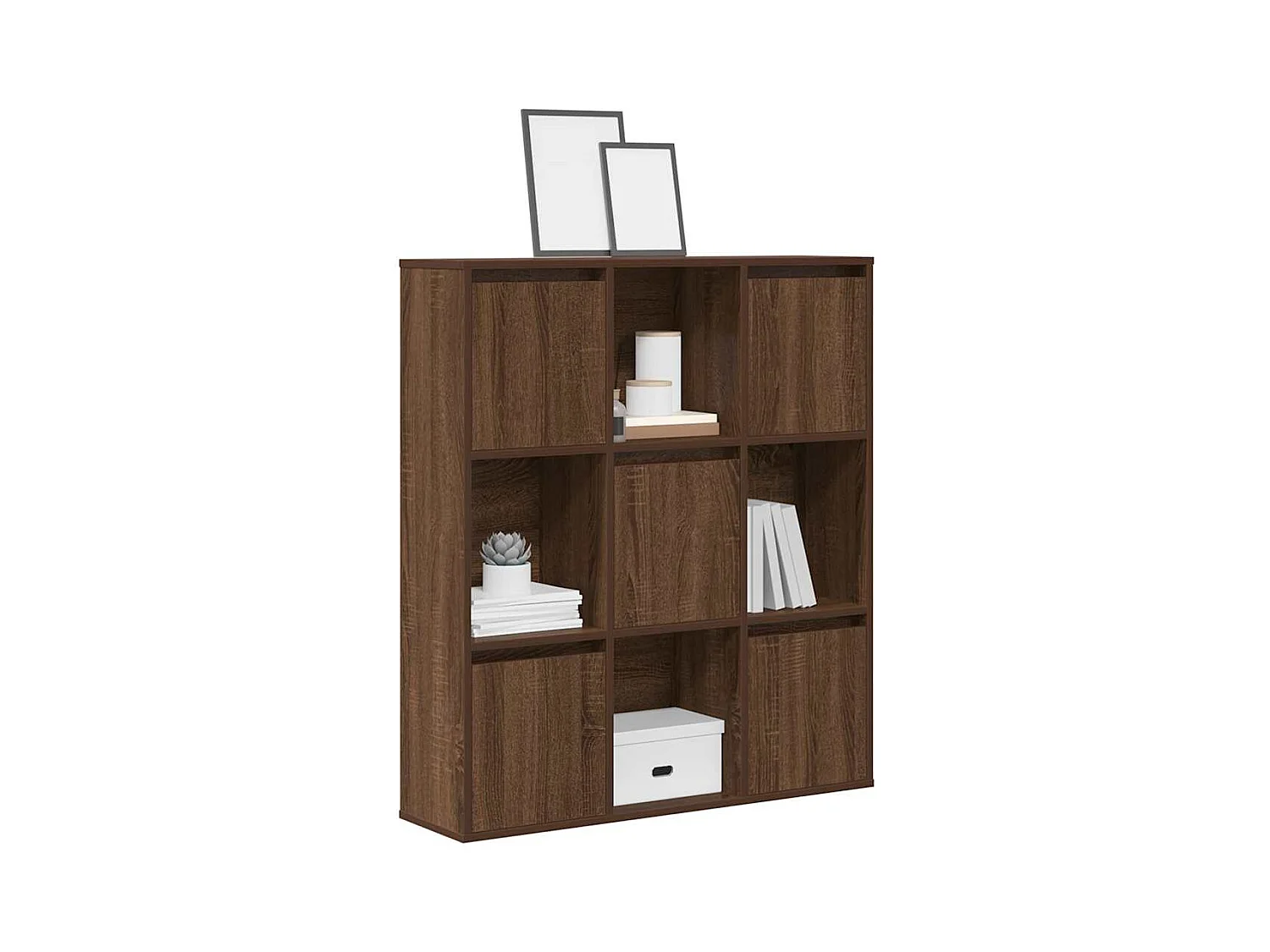 Bücherregal aus brauner Eiche, 89 x 24 x 101,5 cm, Holzwerkstoff
