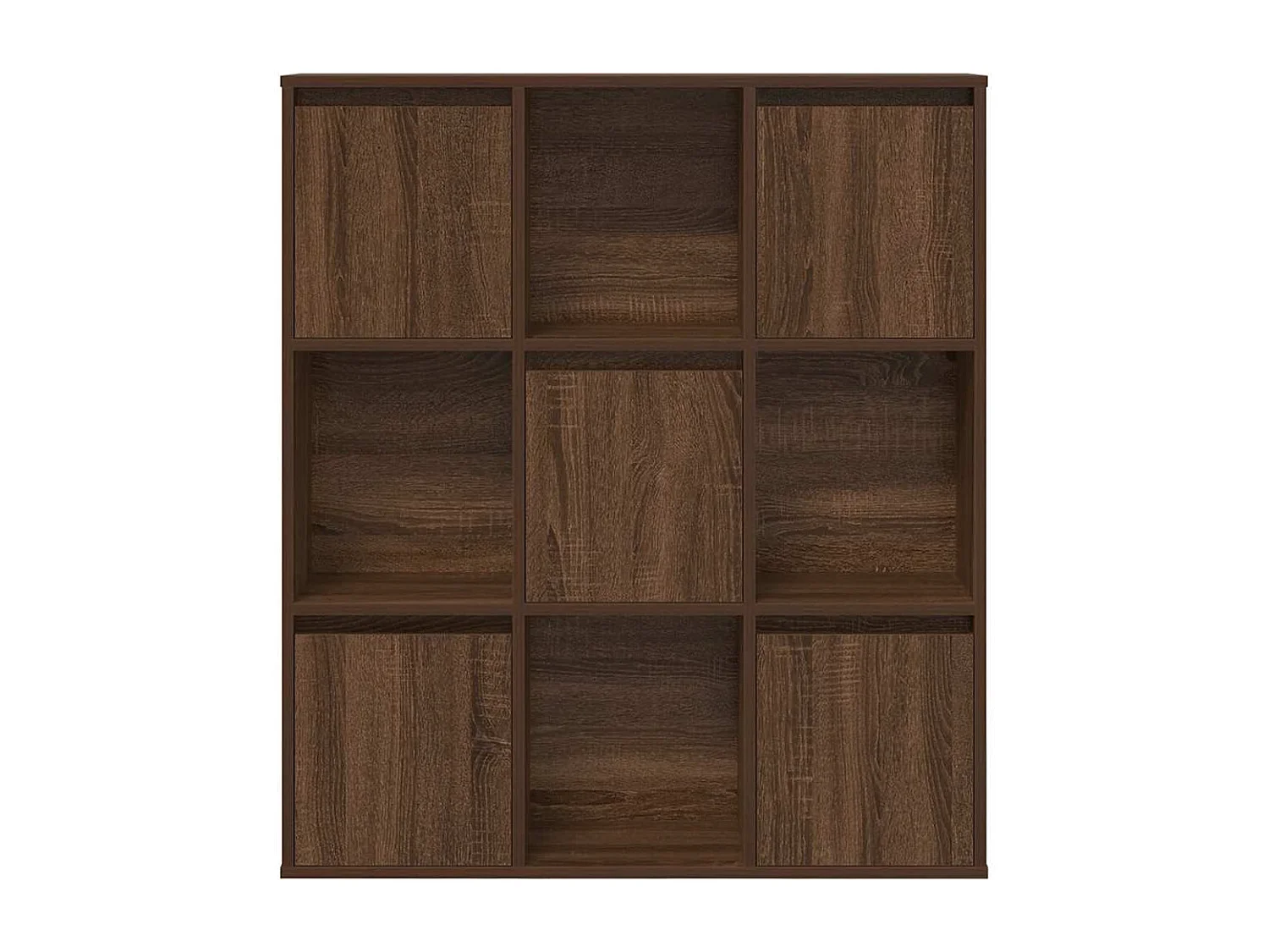 Bruine eikenhouten boekenkast 89x24x101,5 cm bewerkt hout