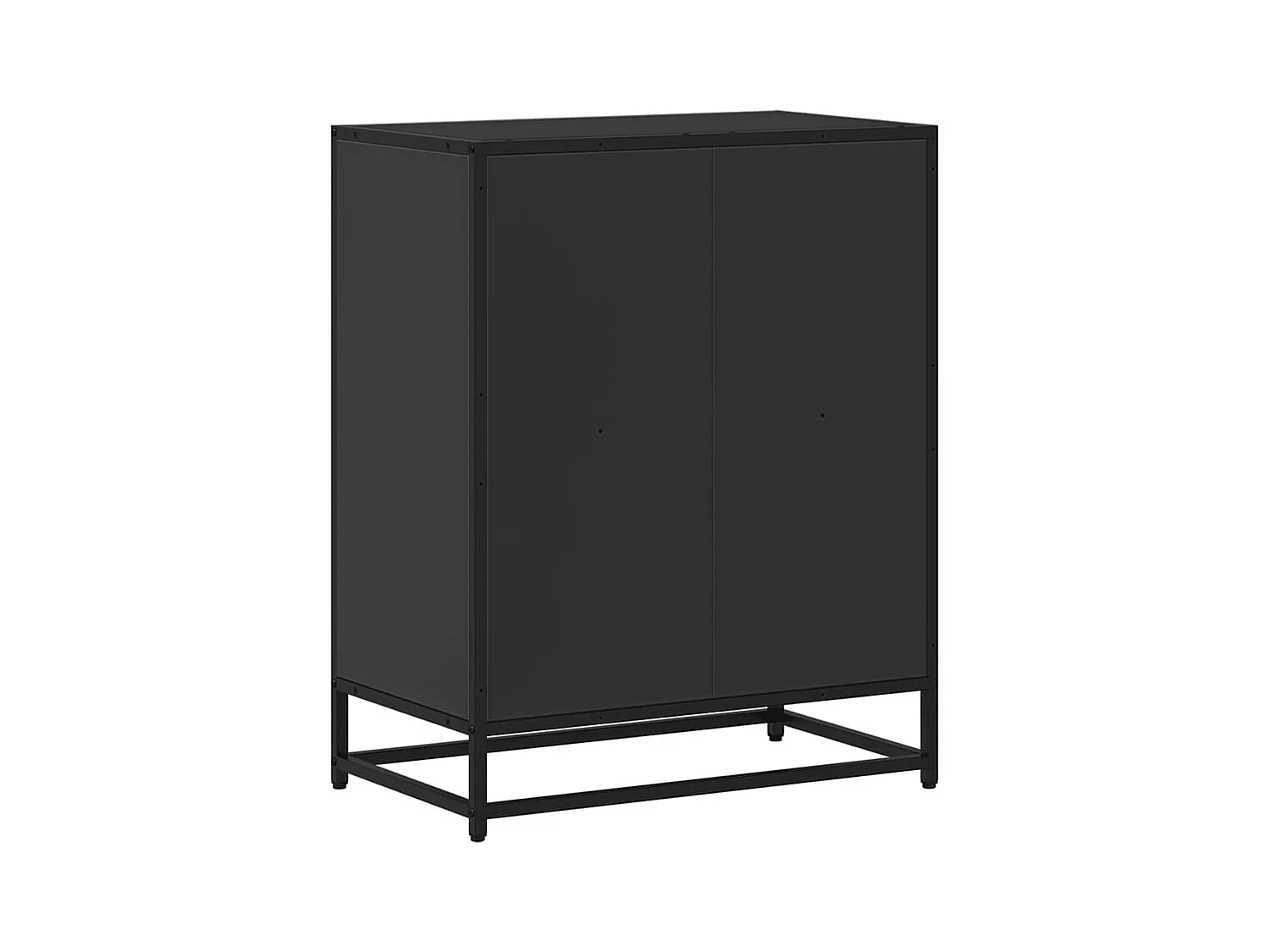 Bibliothèque noir 60x35x76 cm bois d'ingénierie