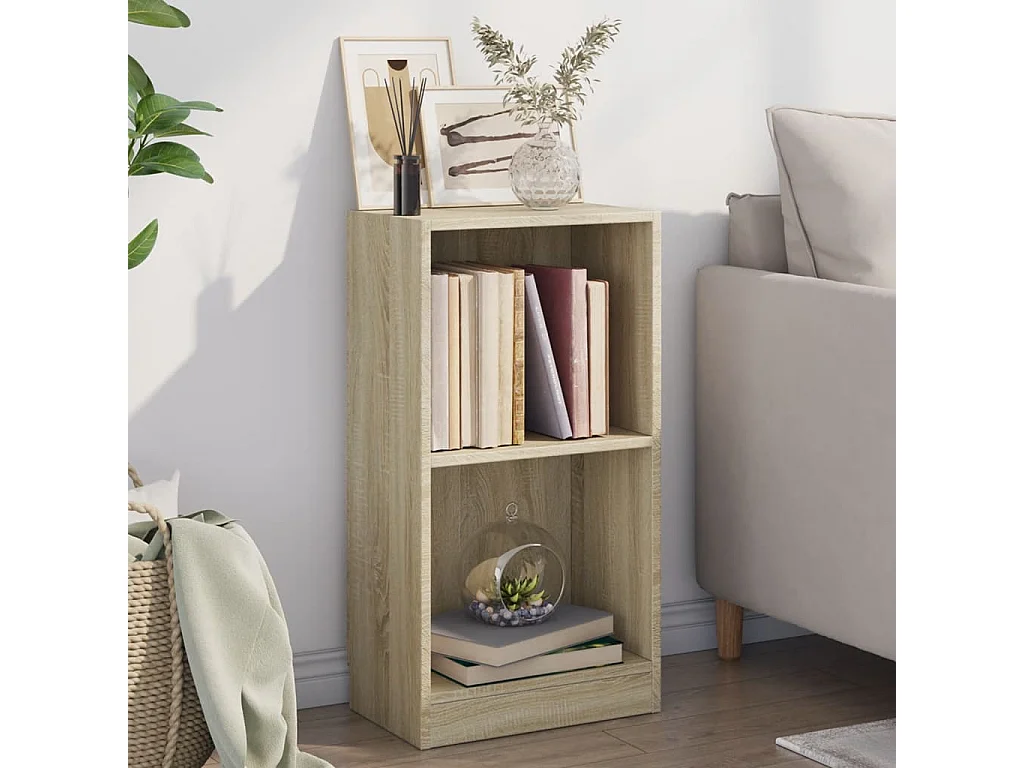 Sonoma Eiken Boekenkast 40x24x75 cm Bewerkt Hout