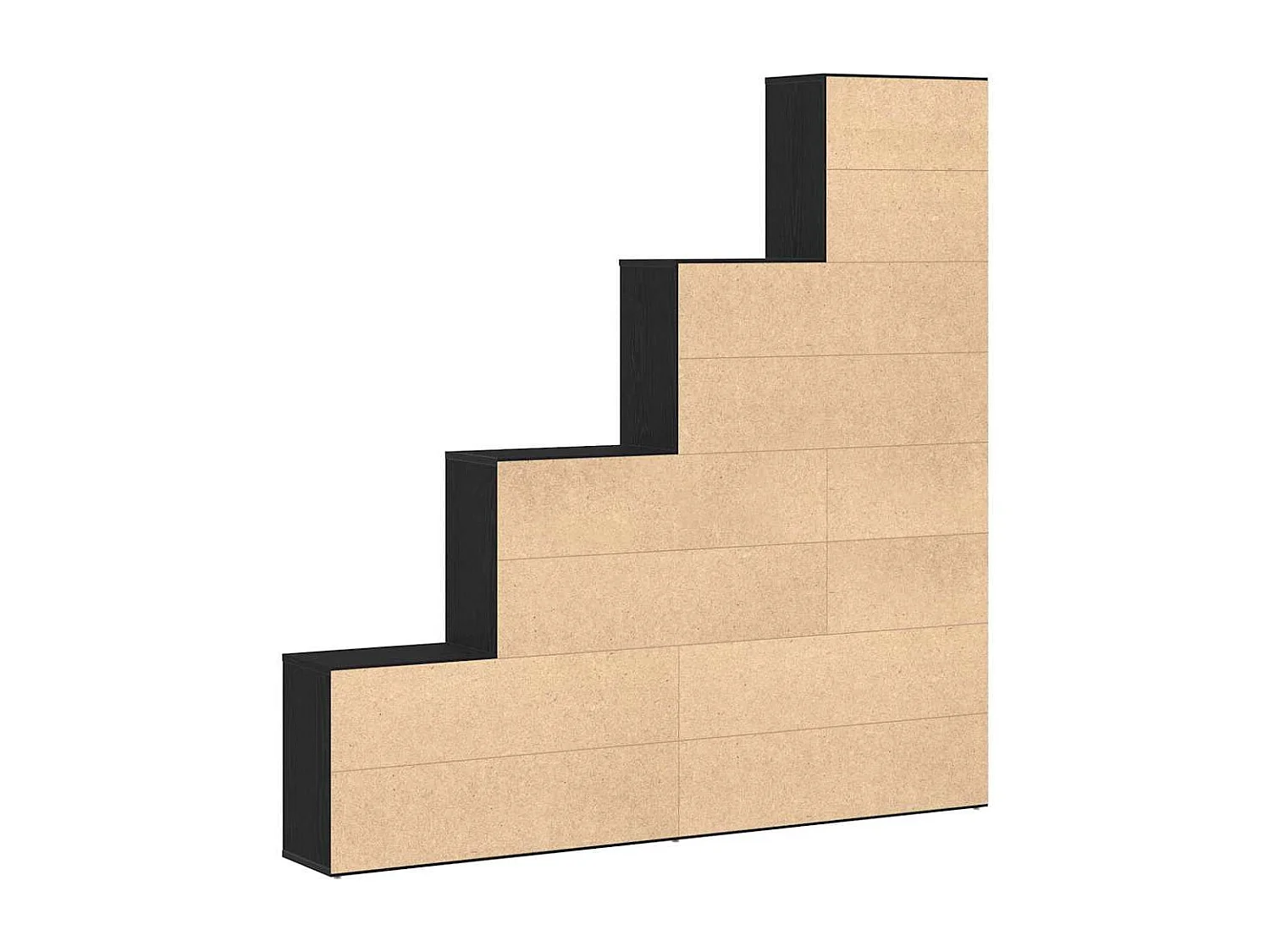 Libreria/Divisorio per ambienti Rovere nero 155x24x160cm Legno ingegnerizzato