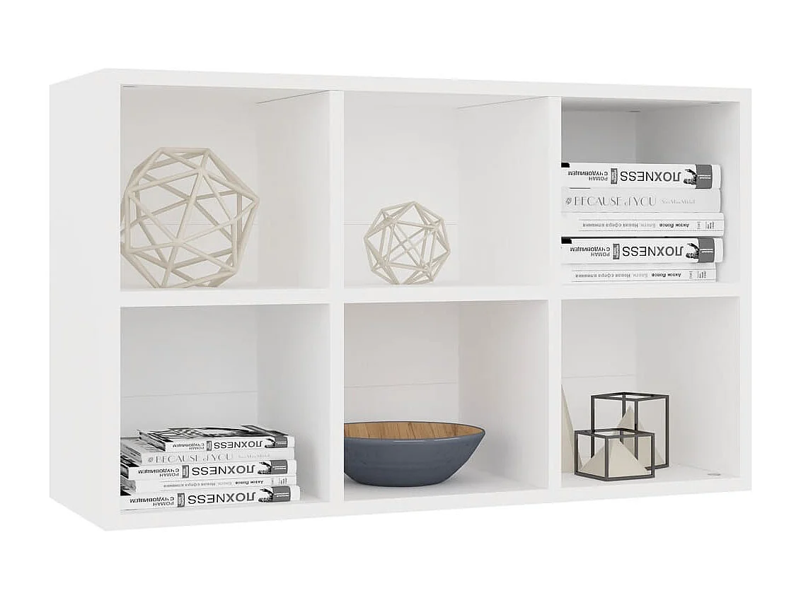 Librería/aparador blanco 66x30x98 cm madera contrachapada