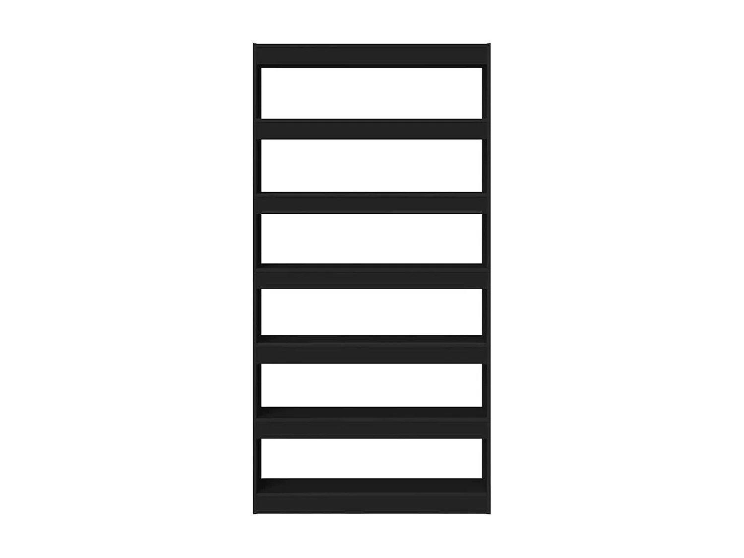 Bibliothèque Noir Bois d'ingénierie 100 x 30 x 198 cm