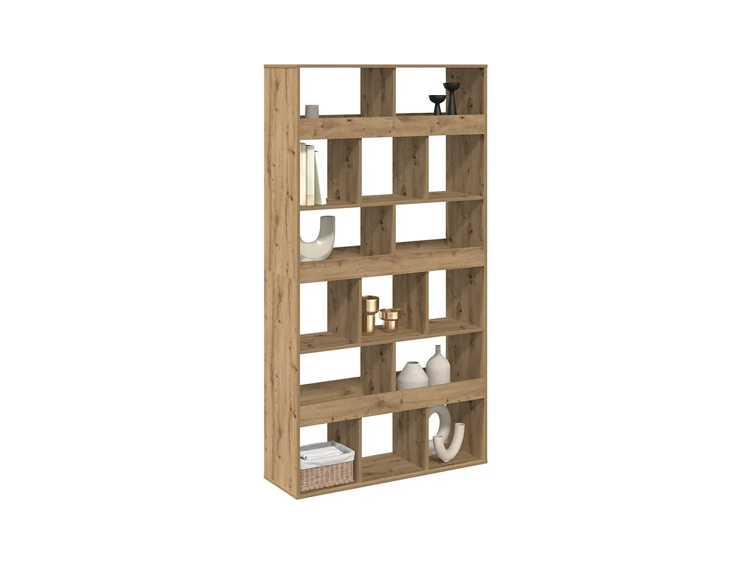 Handgefertigtes Bücherregal aus Eichenholz 100x33x187,5 cm