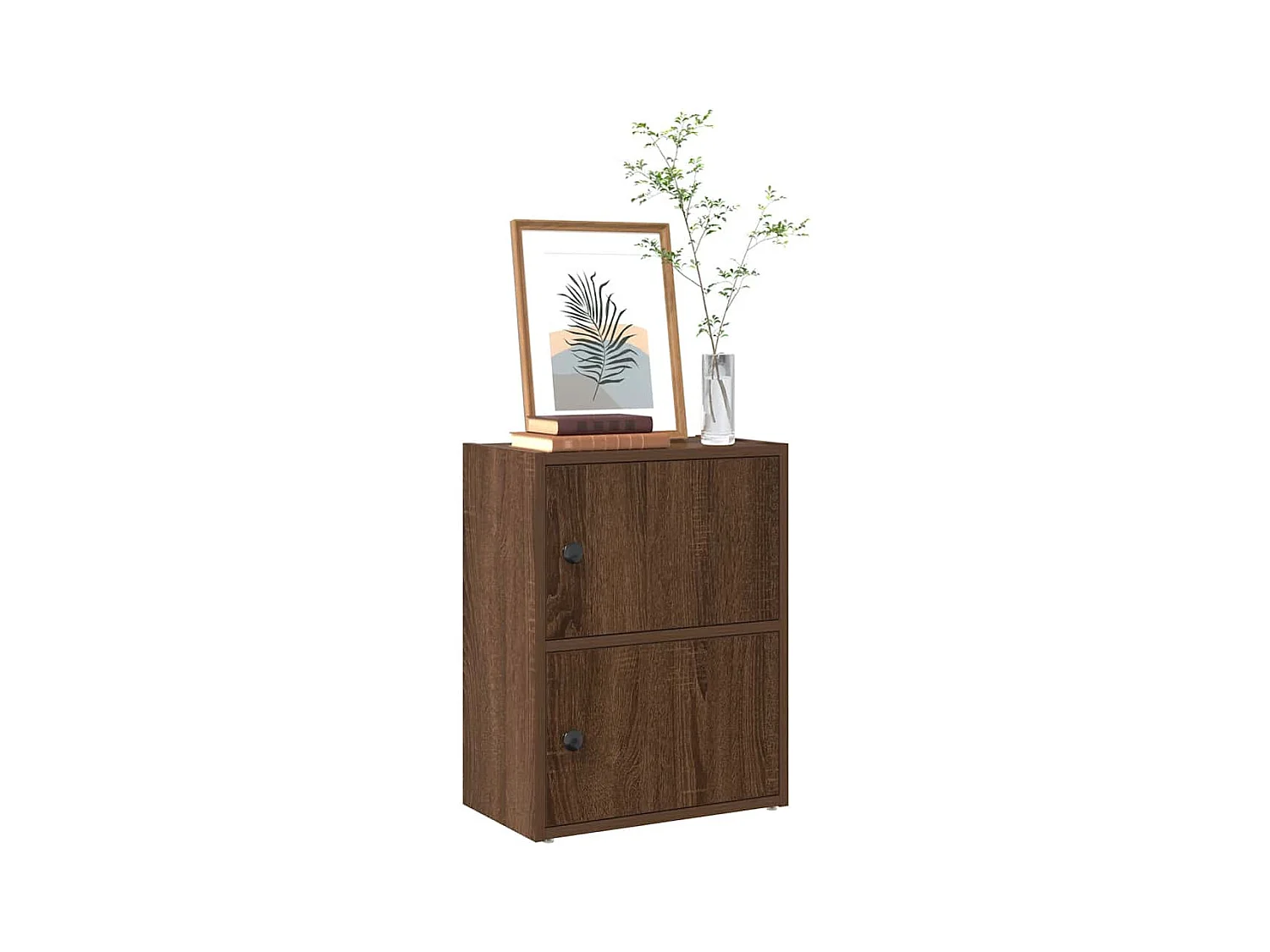 Bibliothèque chêne marron 40x24x52 cm bois d'ingénierie