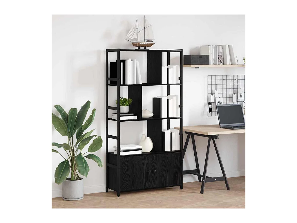 Étagère Chêne noir 80 x 30 x 155.5 cm Bois d'ingénierie