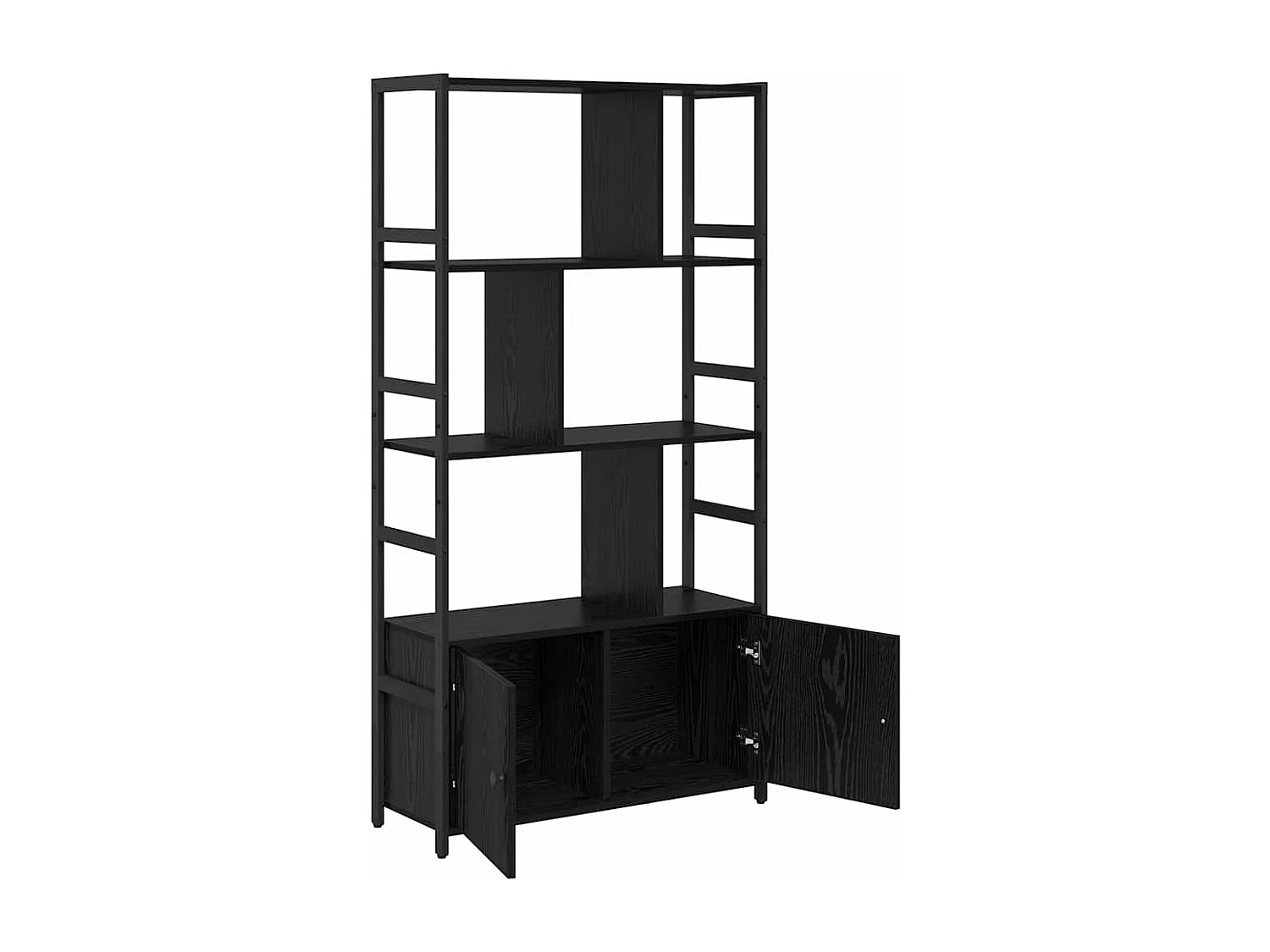 Étagère Chêne noir 80 x 30 x 155.5 cm Bois d'ingénierie