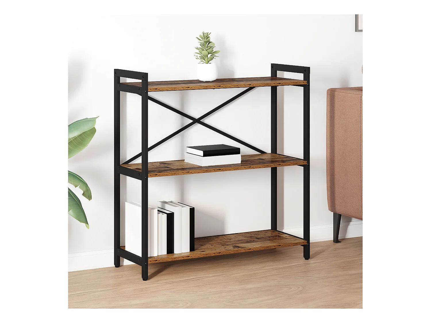 Bibliothèque Bois ancien 80 x 30 x 83 cm Bois d'ingénierie