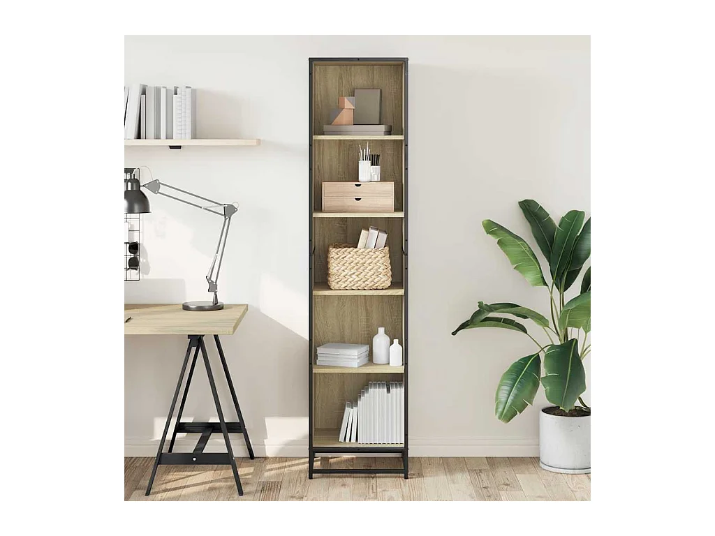 Bibliothèque chêne sonoma 40x35x170,5 cm bois d'ingénierie