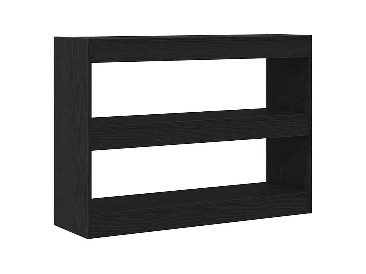 Bibliothèque / Cloison Noir Chêne 100x30x72 cm Bois d'ingénierie