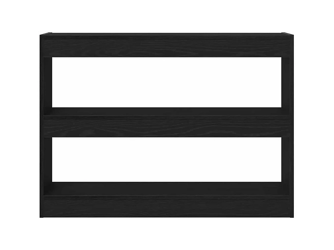 Bibliothèque / Cloison Noir Chêne 100x30x72 cm Bois d'ingénierie