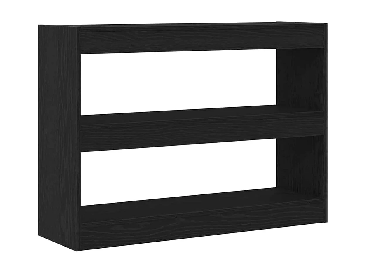 Bibliothèque / Cloison Noir Chêne 100x30x72 cm Bois d'ingénierie