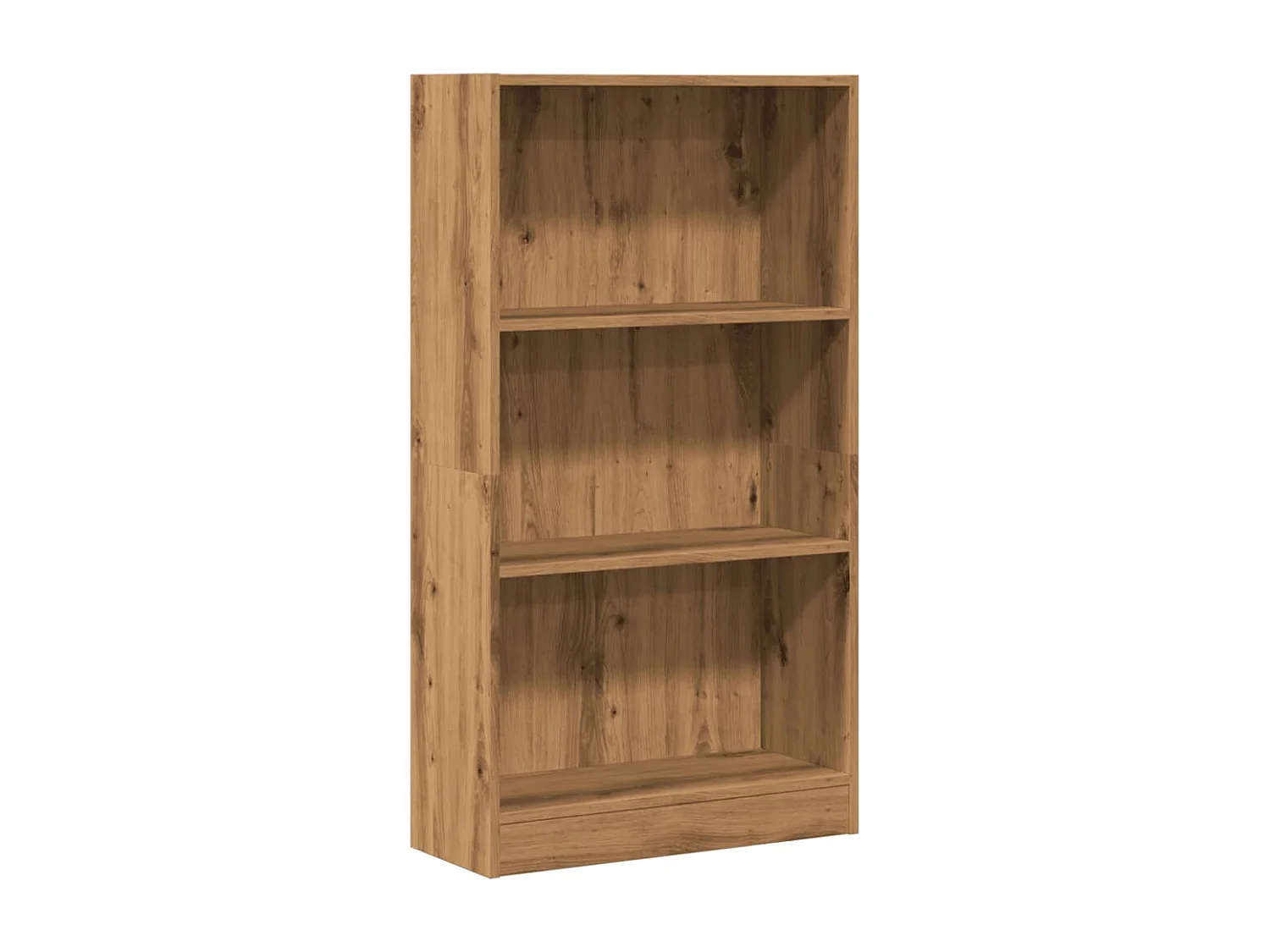 Handgemaakte eikenhouten boekenkast 60x24x109 cm bewerkt hout