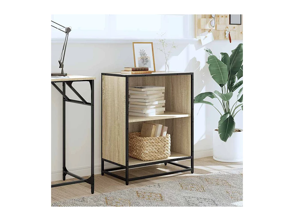 Bibliothèque chêne sonoma 60x35x76 cm bois d'ingénierie