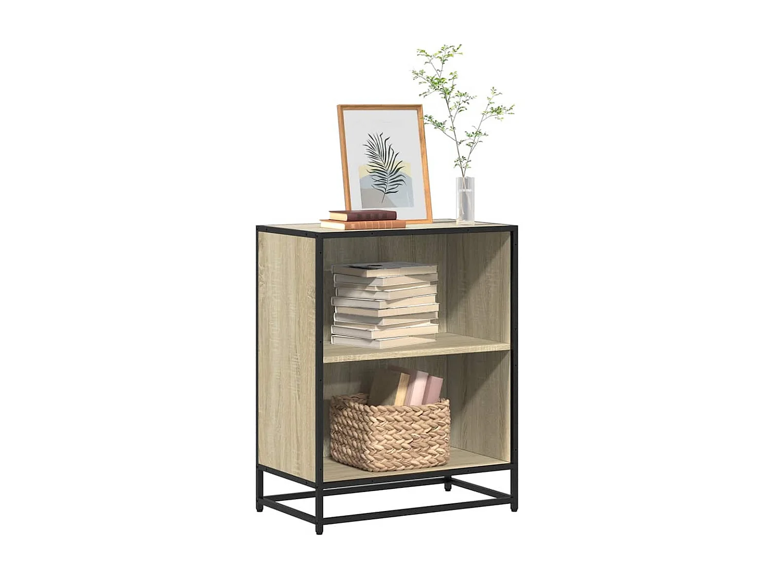 Bibliothèque chêne sonoma 60x35x76 cm bois d'ingénierie