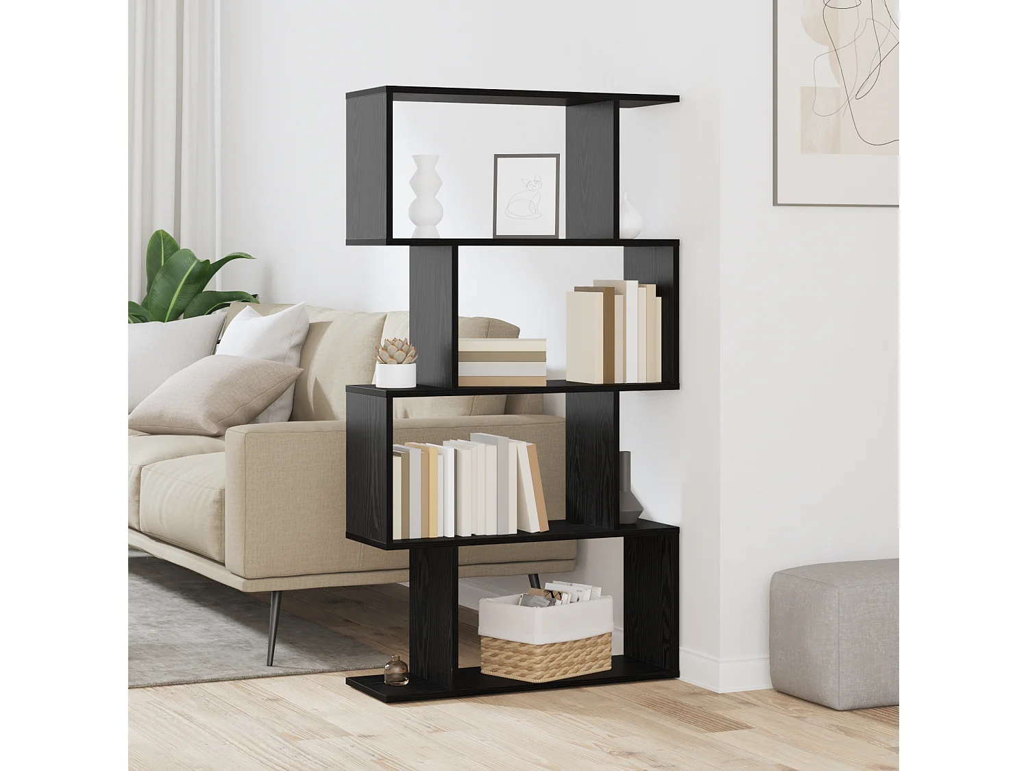 Bibliothèque Chêne noir 70 x 24 x 129 cm Bois d'ingénierie