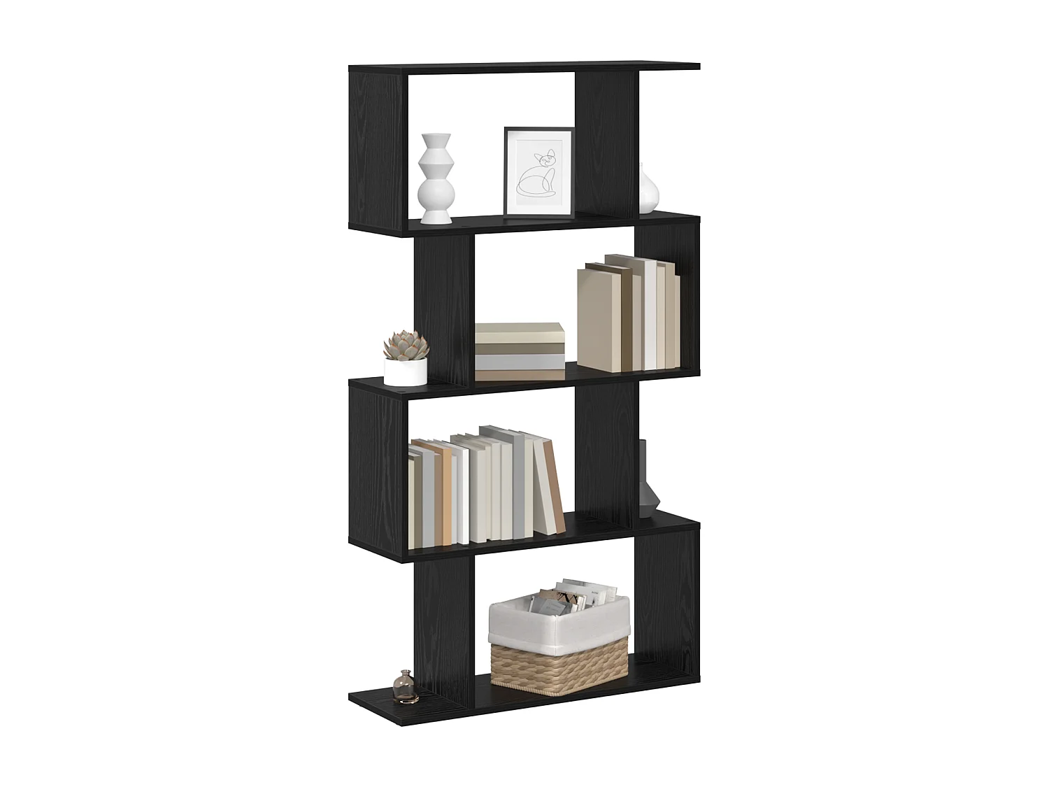 Bibliothèque Chêne noir 70 x 24 x 129 cm Bois d'ingénierie