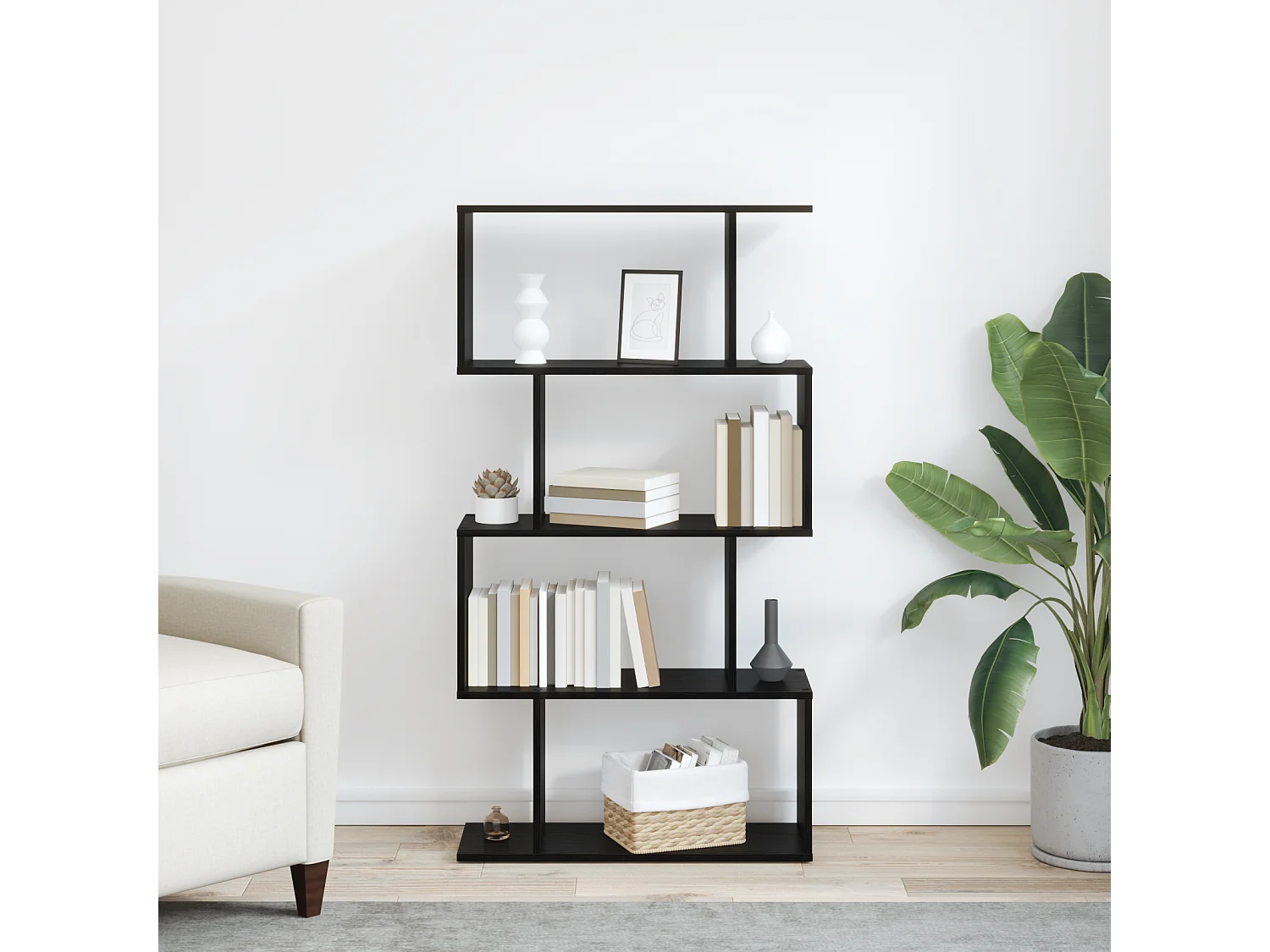 Bibliothèque Chêne noir 70 x 24 x 129 cm Bois d'ingénierie