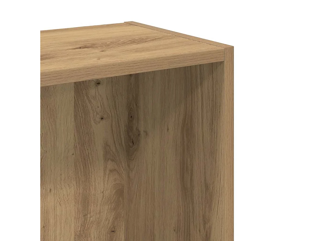 Bibliothèque chêne artisanal 80x24x76 cm bois d'ingénierie
