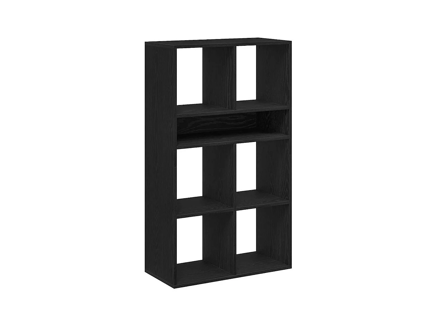 Bibliothèque noir 66x31x112 cm bois d'ingénierie