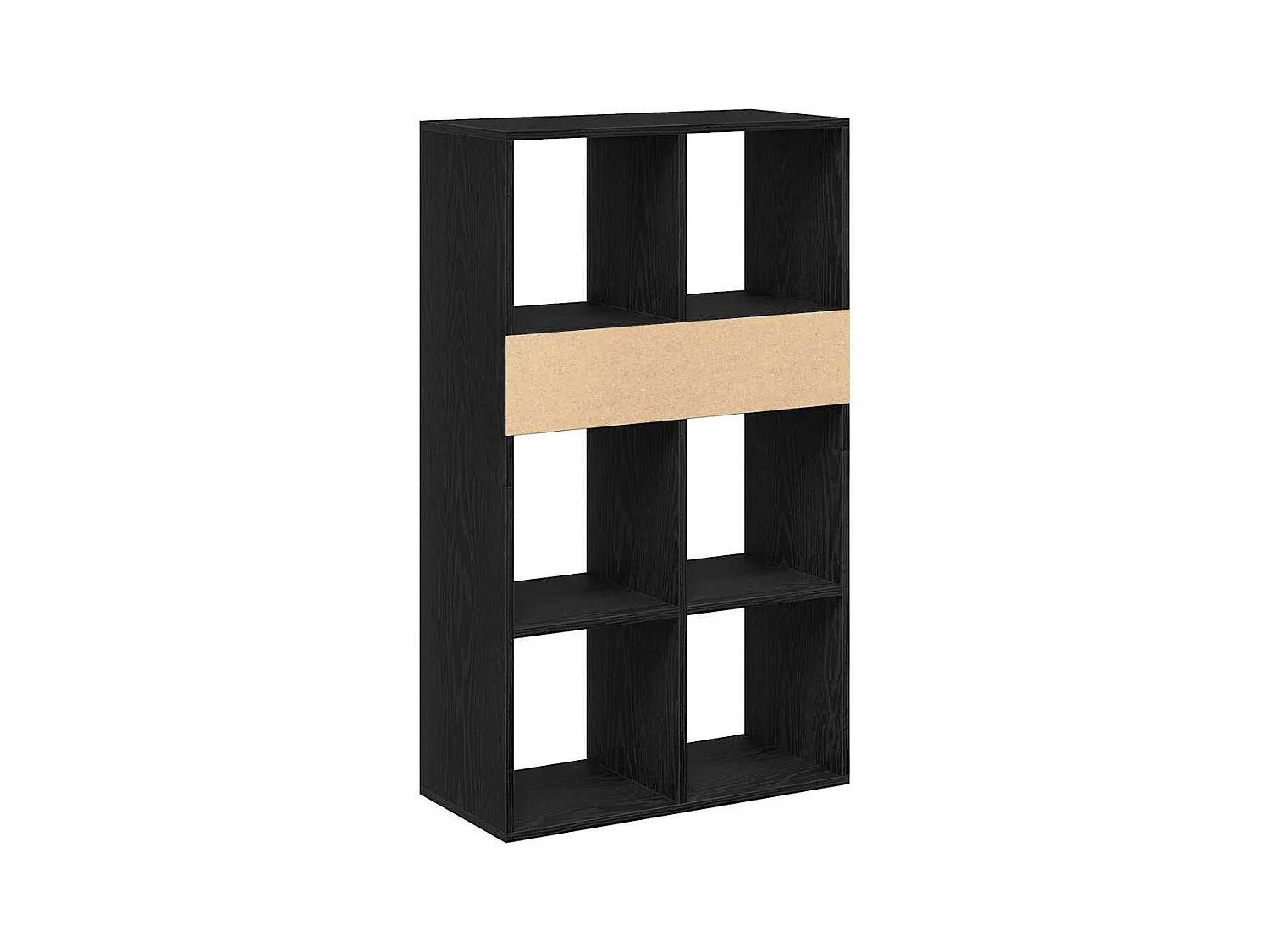 Bibliothèque noir 66x31x112 cm bois d'ingénierie