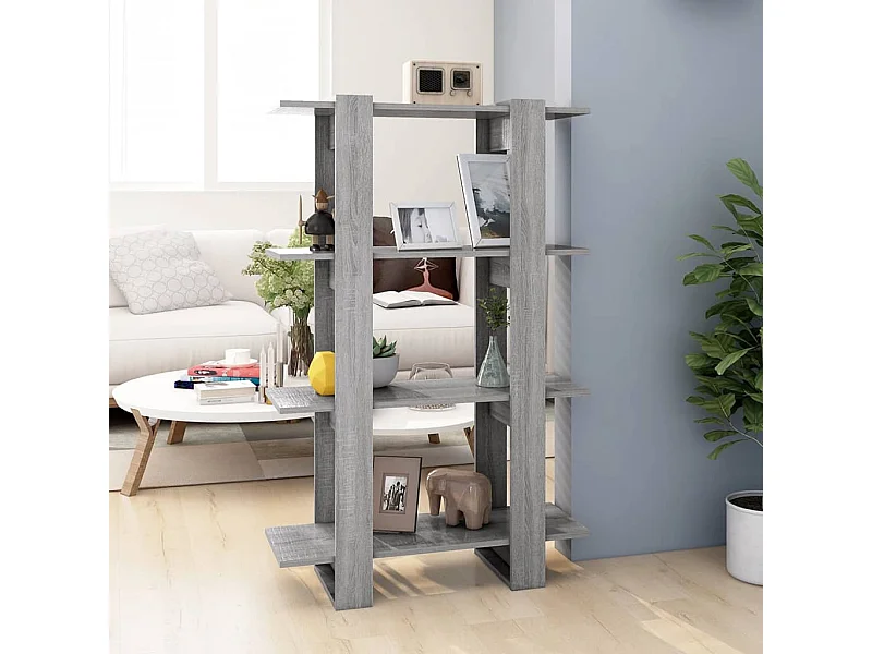 Sonoma Grijze Boekenkast/Kamerverdeler 80x30x123,5 cm