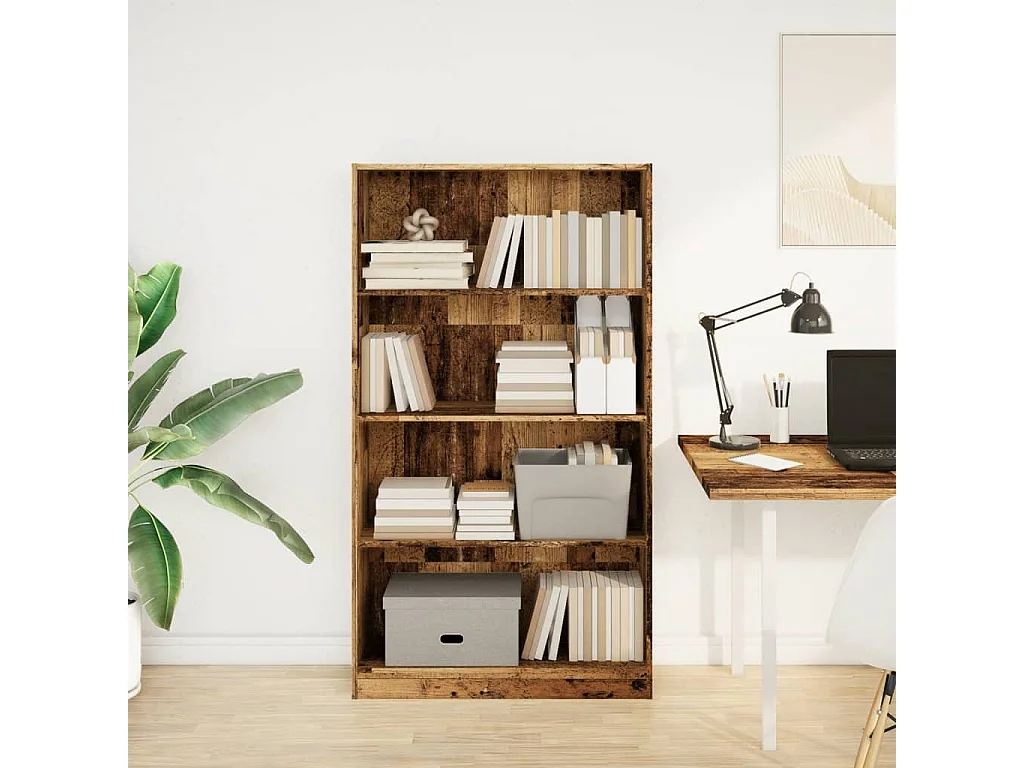 Libreria in legno antico 80x24x143 cm in legno ingegnerizzato