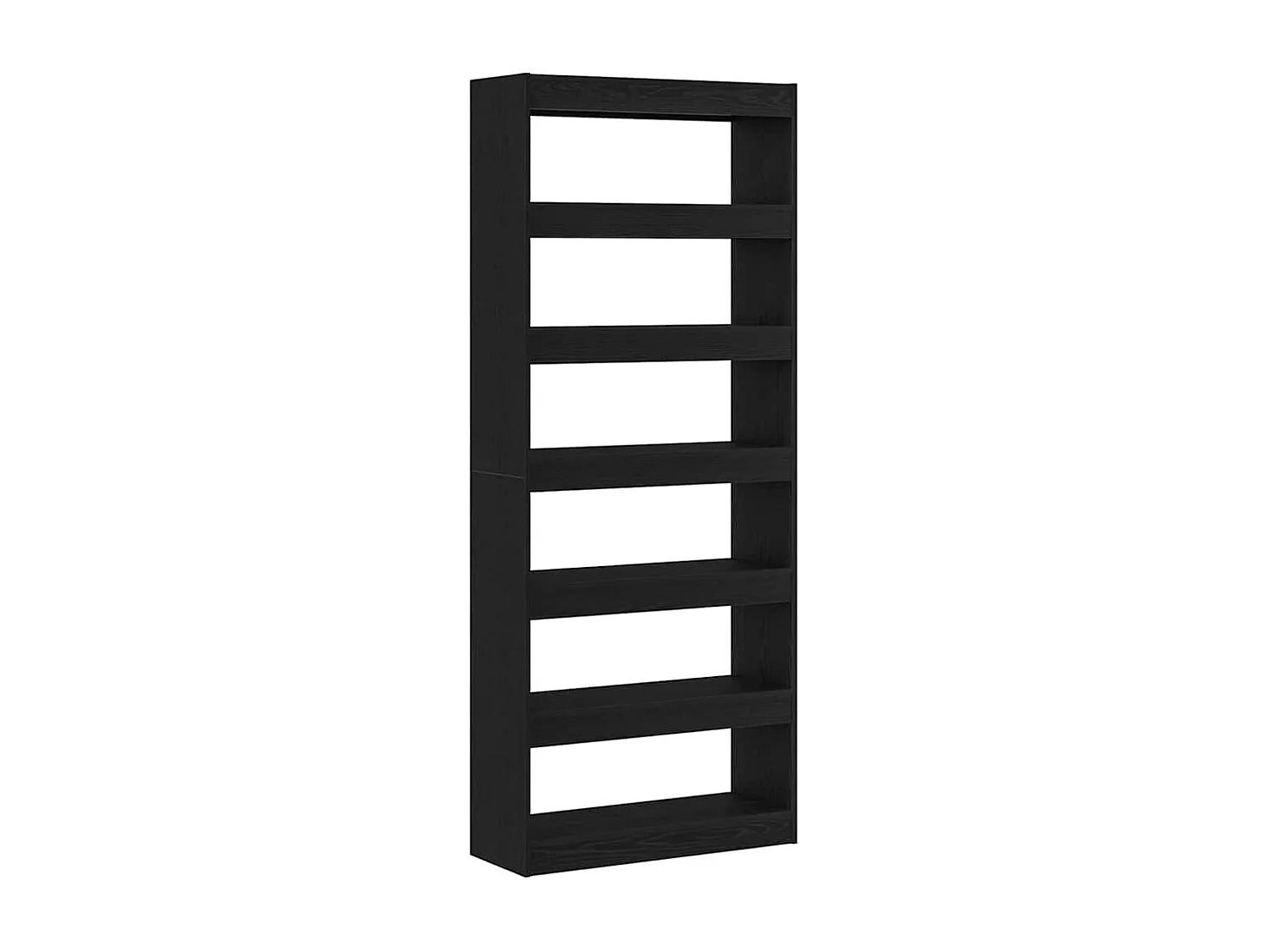 Meuble de rangement/bibliothèque en chêne noir 80x30x198 cm