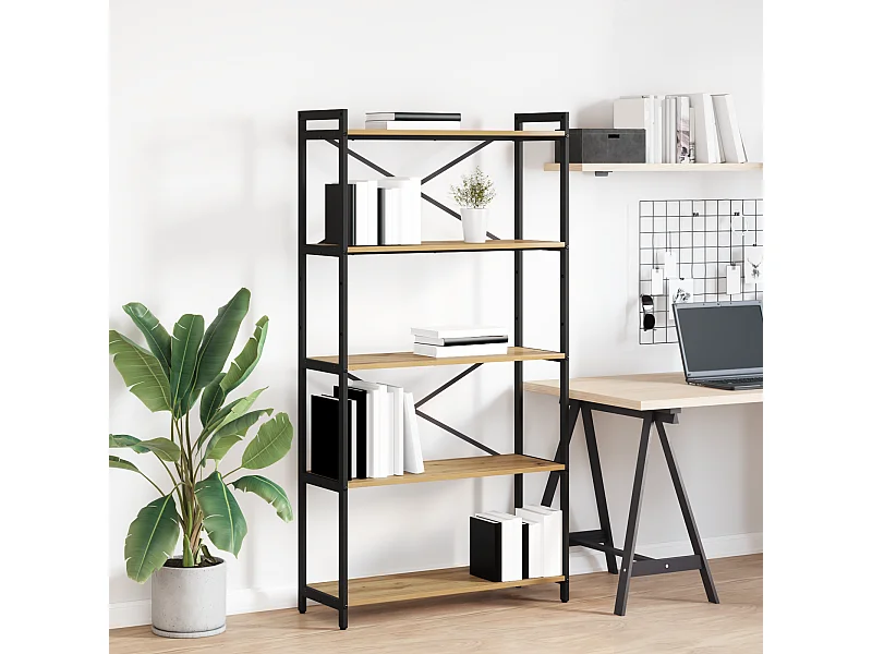 Libreria artigianale in rovere 80 x 30 x 153 cm Legno ingegnerizzato