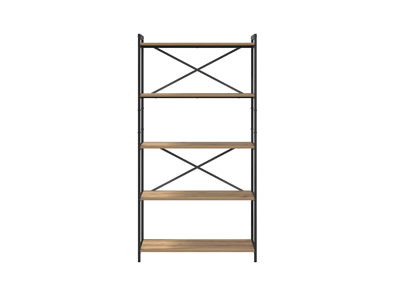 Bibliothèque chêne artisanal 80 x 30 x 153 cm Bois d'ingénierie