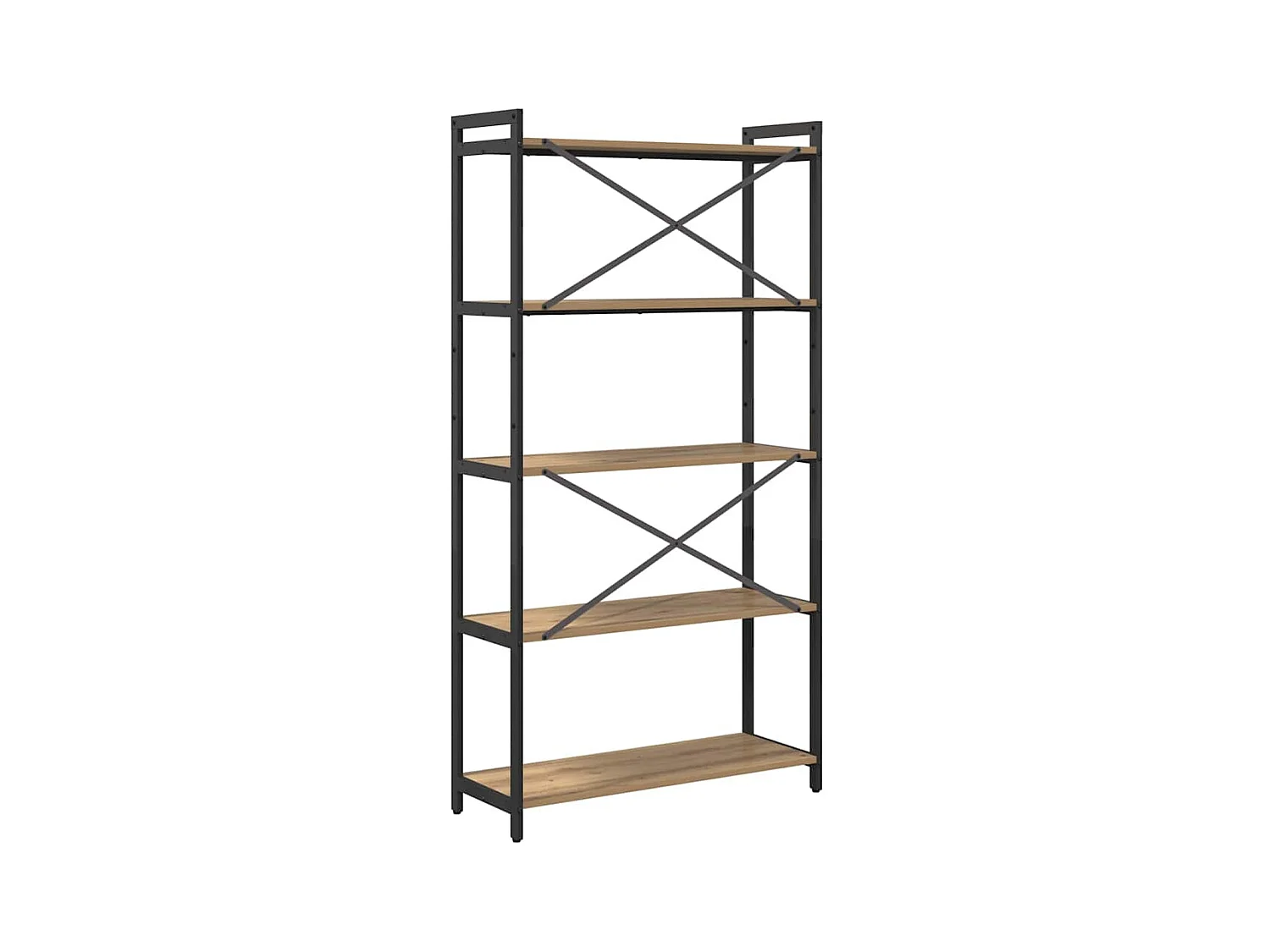 Bibliothèque chêne artisanal 80 x 30 x 153 cm Bois d'ingénierie