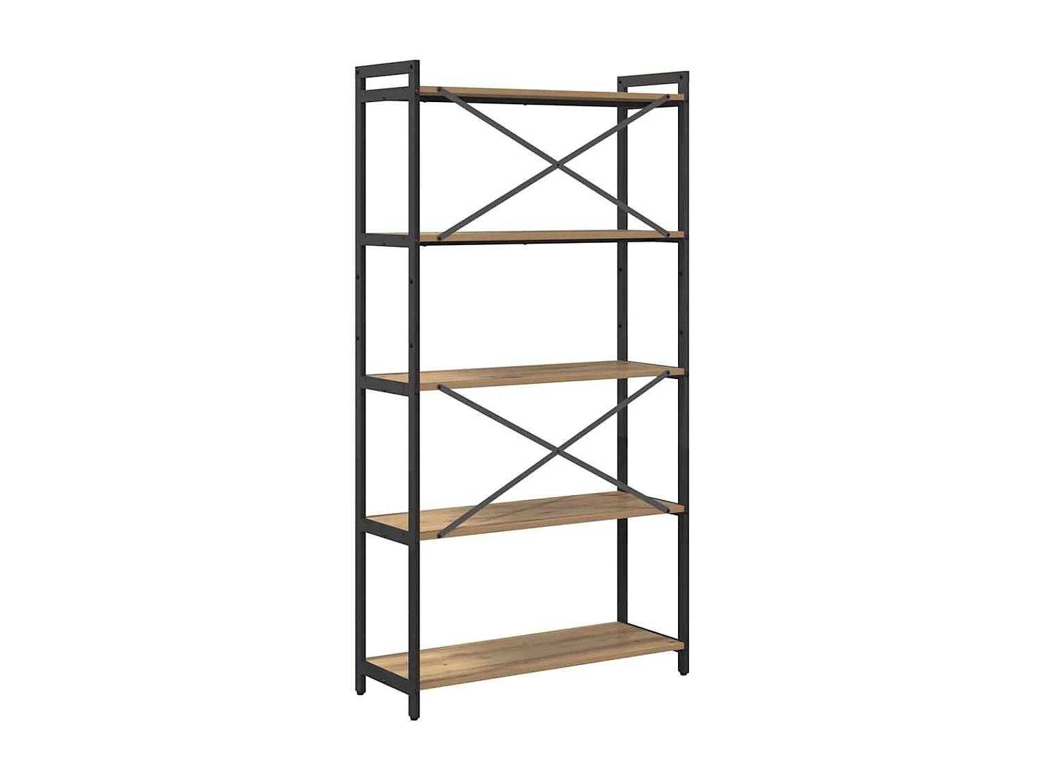 Bibliothèque chêne artisanal 80 x 30 x 153 cm Bois d'ingénierie