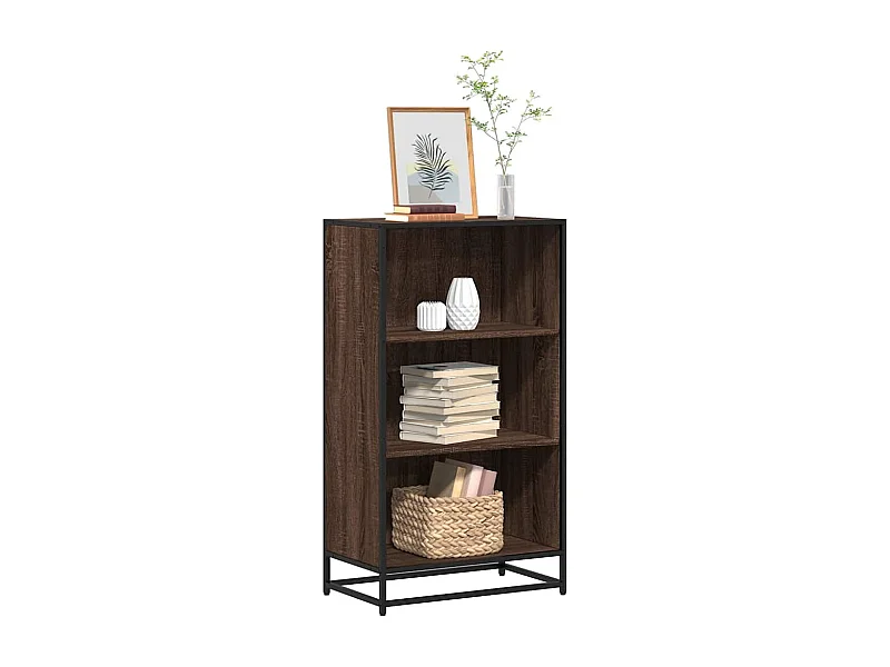 Bibliothèque chêne marron 60x35x107,5 cm bois d'ingénierie