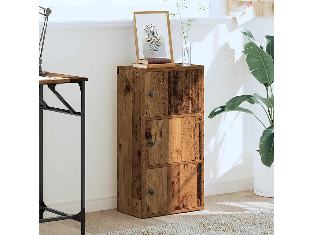 Bibliothèque vieux bois 40x24x77 cm bois d'ingénierie