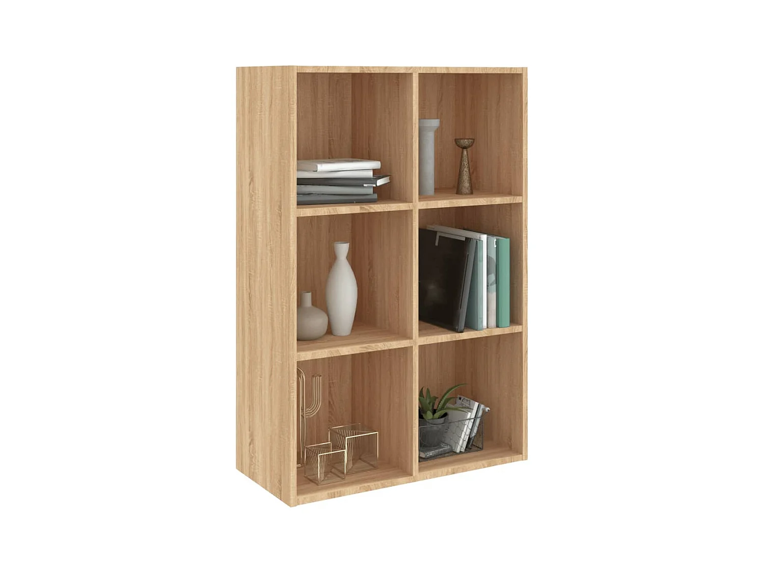 Bibliothèque/Buffet chêne sonoma 66x30x98 cm bois d'ingénierie