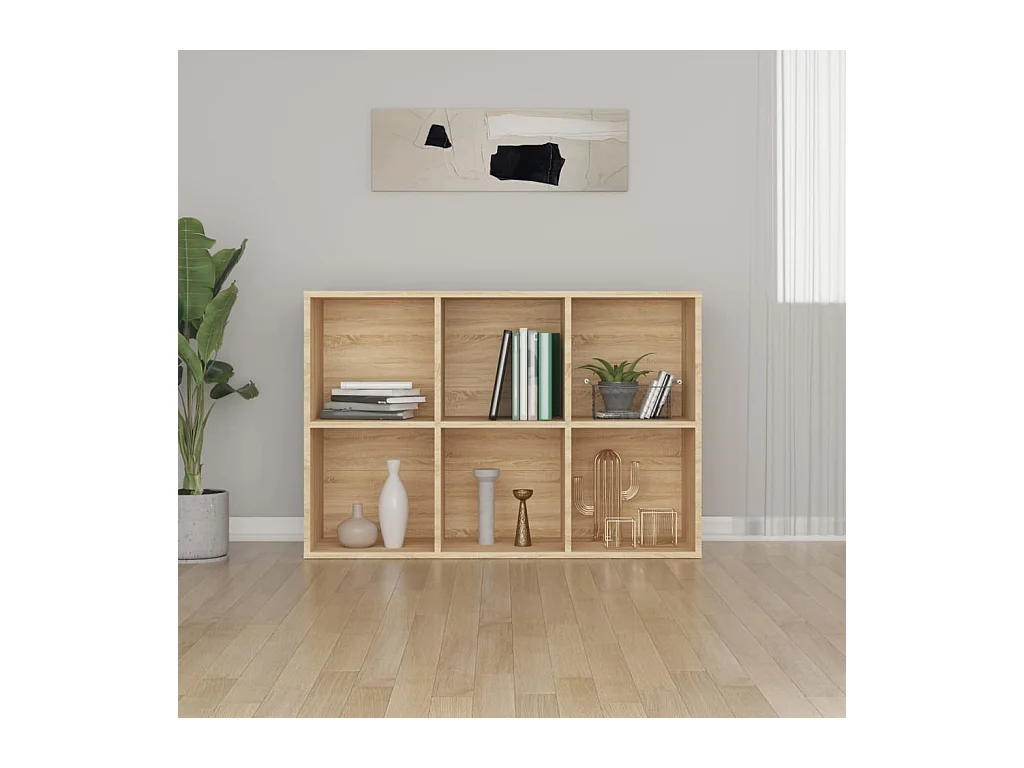 Bibliothèque/Buffet chêne sonoma 66x30x98 cm bois d'ingénierie