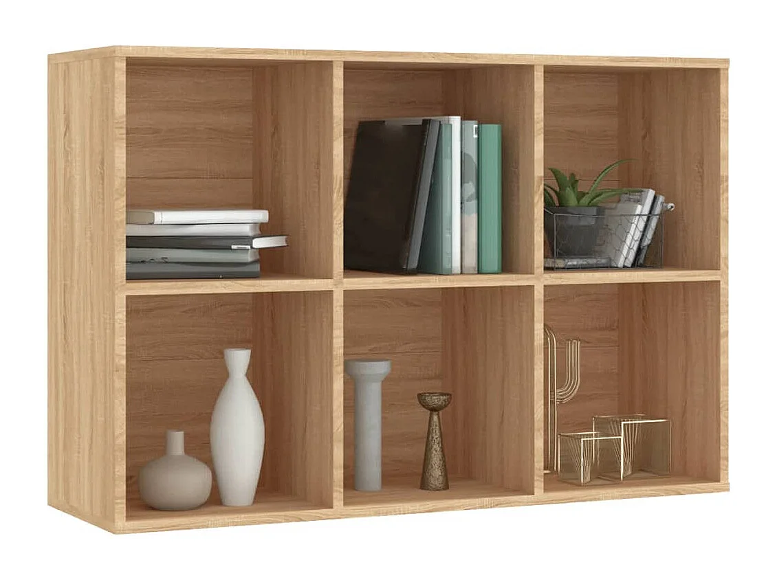 Bibliothèque/Buffet chêne sonoma 66x30x98 cm bois d'ingénierie