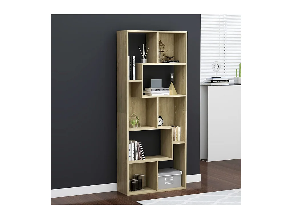Libreria in rovere Sonoma 67x24x161 cm in legno ingegnerizzato