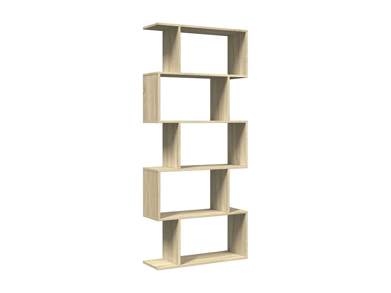 Scaffale divisorio a 5 ripiani in rovere Sonoma 70x24x161cm