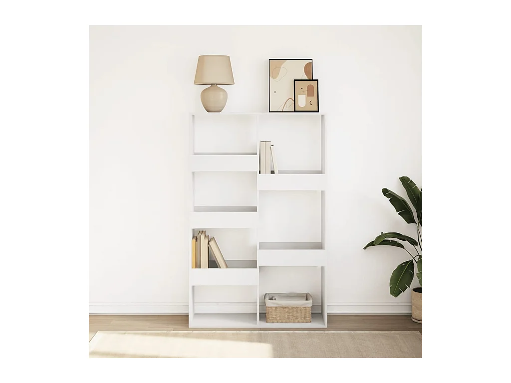 Witte boekenkast 100x33x155,5 cm bewerkt hout